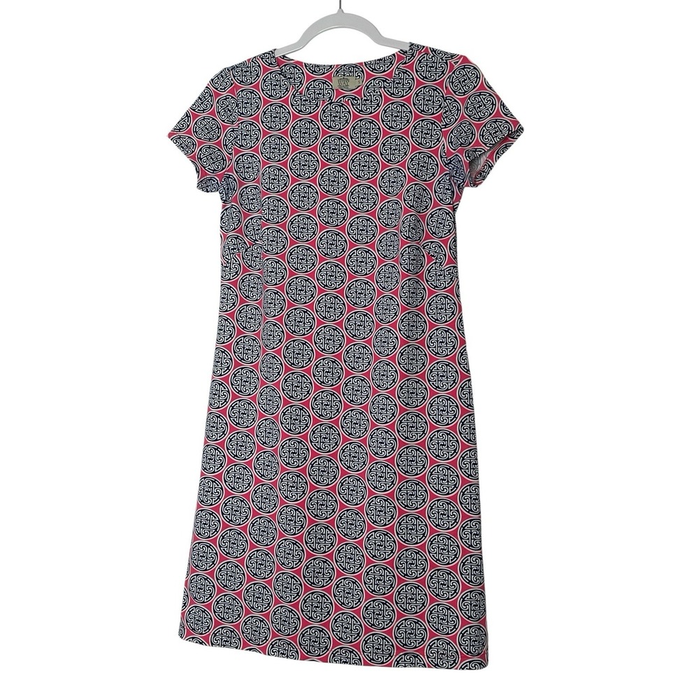 Katherine Way‎ Dress Women's Small  Short Sleeve Stretch Cóctel Designer Midi
